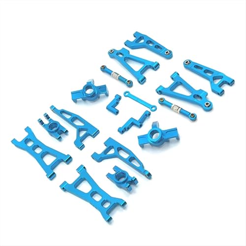 QOAKSDY RC Teile Für Mjx Für Hyper Für Go 16207 16208 16209 16210 H16 Upgrade-Teile, Gefährdete Teile, Set, RC-Auto, Zubehör Aus Aluminiumlegierung(Blue) von QOAKSDY