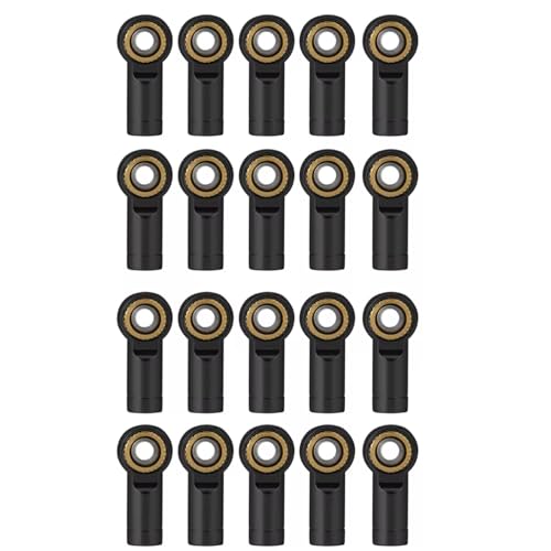QOAKSDY RC Teile Für RC Crawler Auto Boot Flugzeug Teile Zubehör 20Pcs M3 Metall Ball End Link Spurstangenkopf Kugelgelenk(Black) von QOAKSDY