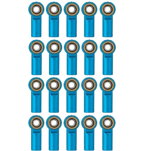 QOAKSDY RC Teile Für RC Crawler Auto Boot Flugzeug Teile Zubehör 20Pcs M3 Metall Ball End Link Spurstangenkopf Kugelgelenk(Blue) von QOAKSDY