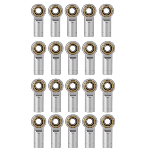 QOAKSDY RC Teile Für RC Crawler Auto Boot Flugzeug Teile Zubehör 20Pcs M3 Metall Ball End Link Spurstangenkopf Kugelgelenk(Silver) von QOAKSDY