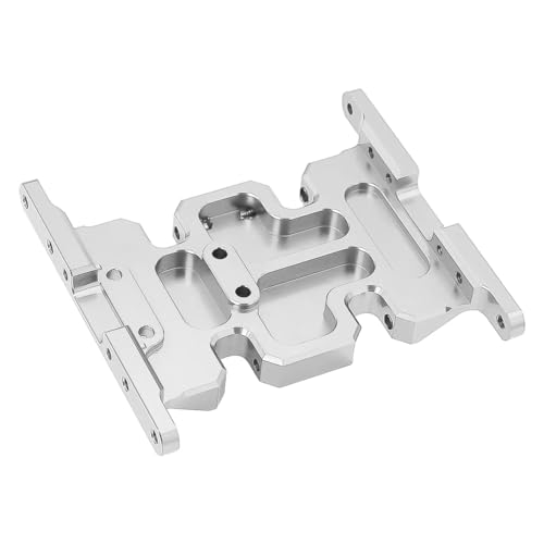 QOAKSDY RC Teile Für SCX10 90047 90022 90028 Upgrade-Teilen, Aluminium-Unterfahrschutz, Getriebehalterung, Getriebebasis Für 1/10 RC Crawler(Silver) von QOAKSDY