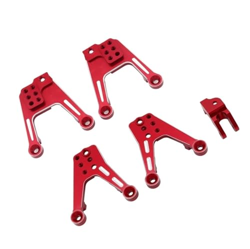 QOAKSDY RC Teile Für SCX10 II 90046 90047 1/10 RC Crawler Autozubehör Aluminiumlegierung CNC Stoßdämpferturm Upgrade-Teile(Red) von QOAKSDY