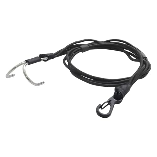 QOAKSDY RC Teile Für TRX4 D90 TF2 Für SCX10 Für Power Für Wagon 20 Zoll Elastischer Kinetischer Windengurt Mit Haken Für 1/10 RC Rig Crawler Body(Black) von QOAKSDY