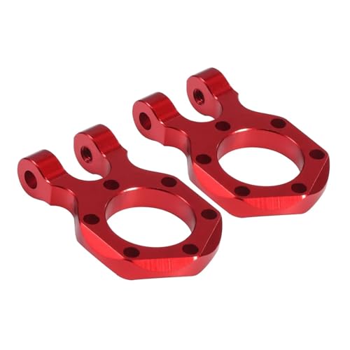 QOAKSDY RC Teile Für TRX4 Für SCX10 TF2 Für Wrangler Für Gladiator Für Element Für Enduro 2 Stück Stoßstange D-Ring Abschlepphaken 1/10 RC Crawler Auto(Red) von QOAKSDY