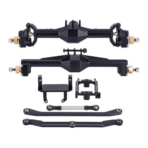 QOAKSDY RC Teile Für TRX4-M 1/18 RC Crawler Car Upgrade-Teilen Portalachse Mit Lay-Down-Servohalterungszubehör(Black) von QOAKSDY