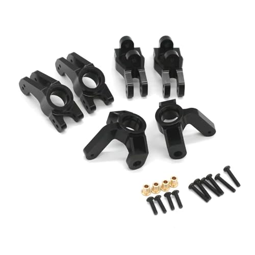 QOAKSDY RC Teile Für VKAR Für Bison 4WD 1/10 Fernbedienung Auto Metall Upgrade Fitting Lenkung Tasse Hinten Transponieren C Für Sitz(Black) von QOAKSDY