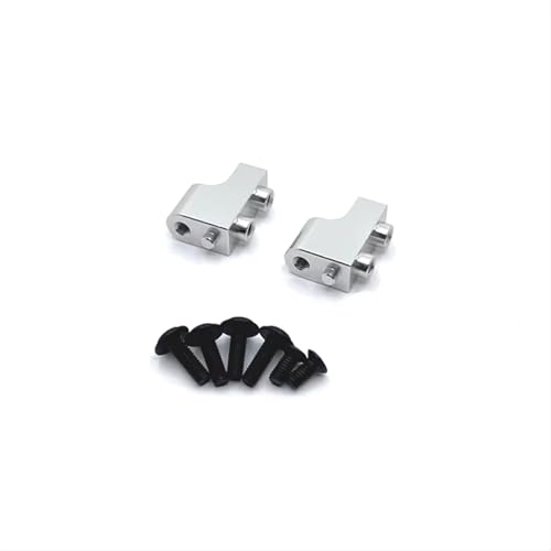 QOAKSDY RC Teile Für WLtoys 12423 12427 12428 12429 1/12 RC Autoteile Metall Verbessertes Lenkgetriebe Für Sitz Fixiert(Silver) von QOAKSDY