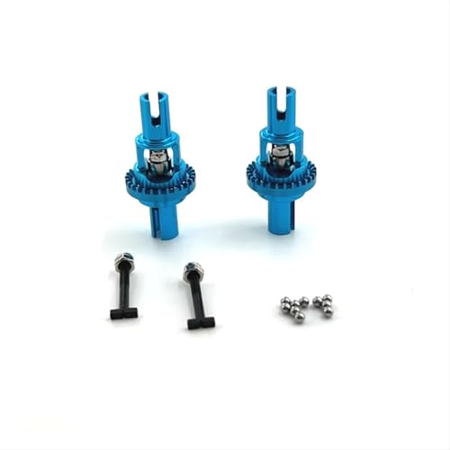 QOAKSDY RC Teile Für WLtoys 284161 284010 284131 K989 K969 K979 P929 P939 1/28 RC Autoteile Metall Verbessertes Vorderes Und Hinteres Differential(Blue) von QOAKSDY