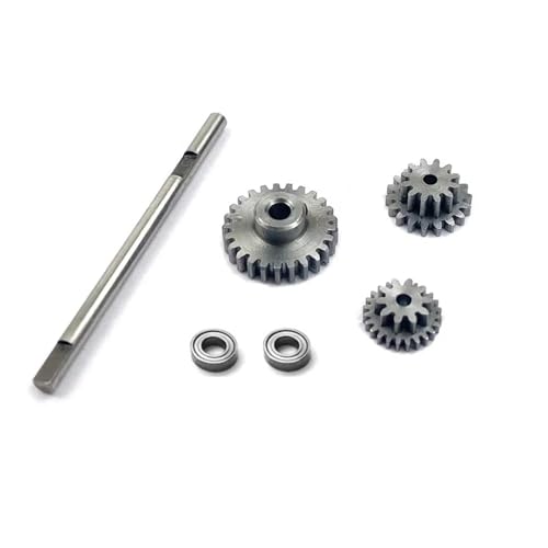 QOAKSDY RC Teile Für WPL D12 D42 1/10 RC Auto-Upgrades Teile Zubehör Getriebe Stahlzahnräder Set Getriebe Mit D-Achse von QOAKSDY