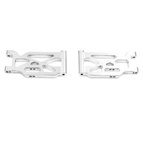QOAKSDY RC Teile Für Wltoys 104001 1/10 rc Cars Upgrade-Teile-Zubehör 2-teiliger Vorderer Aufhängungsarm Aus Aluminiumlegierung Für Schwingarme(Silver) von QOAKSDY