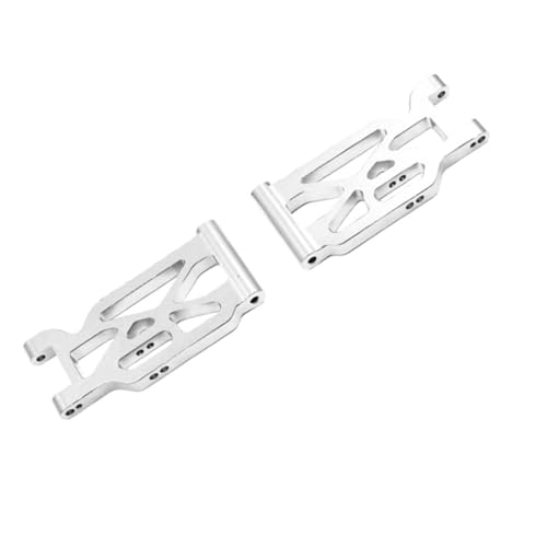 QOAKSDY RC Teile Für Wltoys 104001 1/10 rc Cars Upgrade-Teile-Zubehör 2-teiliger Vorderer Aufhängungsarm Aus Aluminiumlegierung Für Schwingarme(Silver) von QOAKSDY