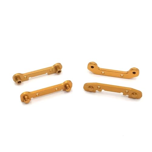 QOAKSDY RC Teile Für Wltoys 124018 124019 144001 144010 1/12 1/14 RC Autozubehör Teile 4 Stück Upgrade Metall Verstärkt Für Schwinge(Yellow) von QOAKSDY