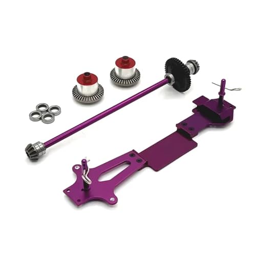 QOAKSDY RC Teile Für Wltoys 144001 144010 144016 144018 Für RIaarIo Metall Second Floor Board Differential Central Drive Shaft 1/14 rc Cars Parts(Purple) von QOAKSDY