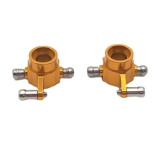QOAKSDY RC Teile Für Wltoys 284131 K969 K979 K989 K999 P929 P939 1/28 RC Auto Upgrade Teile 2 Stück Metall Hintere Lenkschale(Yellow) von QOAKSDY