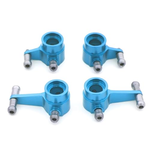 QOAKSDY RC Teile Für Wltoys 284131 K969 K979 K989 K999 P929 P939 1/28 RC Auto-Upgrade-Teile 4-teilige Metall-Lenkschale Vorne Und Hinten(Blue) von QOAKSDY