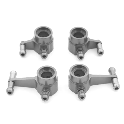 QOAKSDY RC Teile Für Wltoys 284131 K969 K979 K989 K999 P929 P939 1/28 RC Auto-Upgrade-Teile 4-teilige Metall-Lenkschale Vorne Und Hinten(Gray) von QOAKSDY