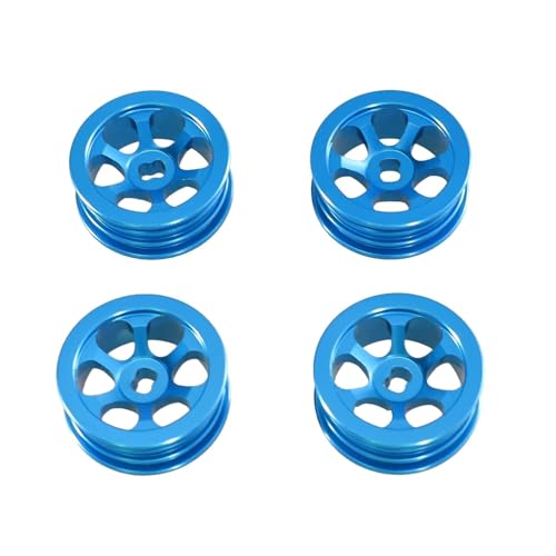 QOAKSDY RC Teile Für Wltoys K989 284131 284010 284161 1/28 Fernbedienung Auto Upgrade Zubehör Aluminium Legierung Rad Für Rallye Reifen(Blue) von QOAKSDY