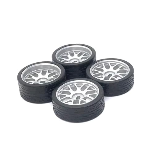 QOAKSDY RC Teile Für Wltoys K989 K969 284131 284010 Für Kyosho Für Mini-z Für Mini-d 1/28 Fernbedienung Auto Metall Radnabe Für Rennreifen(Silver) von QOAKSDY