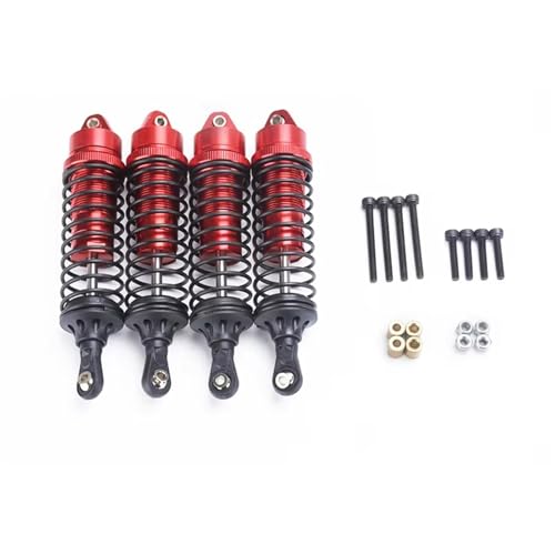 QOAKSDY RC Teile Für YIKONG YK4082 YK4102 YK4103 YK4083 Metall Stoßdämpfer Dämpfer rc Cars Crawler Upgrade Zubehör(Red) von QOAKSDY