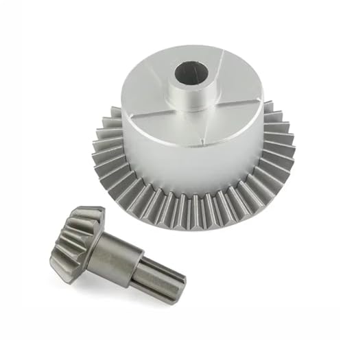 QOAKSDY RC Teile Kompatibel Mit ARRMA Für Senton Für Kraron 1/10 RC Autozubehör 1 Satz Getriebedifferentialgehäuse Vorne Hinten Stahldifferentialgetriebe-Kits(Silver) von QOAKSDY