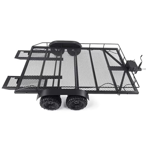 QOAKSDY RC Teile Kompatibel Mit Anhänger 1/10 1/5 1/8 RC Auto Crawler DIY Upgrade Teile Zubehör 1Set Metall Großen Anhänger Mit Reifen von QOAKSDY