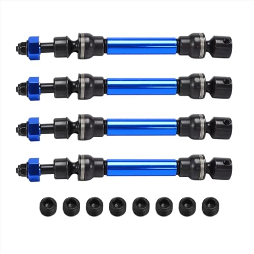 QOAKSDY RC Teile Kompatibel Mit Arrma Für Typhon Für SENTON Für Granite Für VORTEKS 1/10 RC Auto Upgrade-Teile 4 Stück Stahl Vorne Und Hinten Antriebswelle CVD von QOAKSDY
