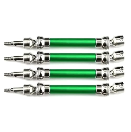 QOAKSDY RC Teile Kompatibel Mit Arrma V3 3S Für BLX 4X4 1/10 RC Auto-Upgrades Teile Zubehör 130 * 50mm Metall Vorne Hinten Antriebswelle CVD(Green) von QOAKSDY