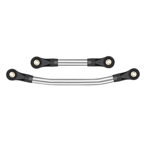 QOAKSDY RC Teile Kompatibel Mit Ascent-18-Upgrade-Teilen, Stahl, Hoher Freiraum Für Fahrgestellverbindungen, Verbindungsstange, Lenkverbindungsset Für 1/18 RC Crawler(Steering Links) von QOAKSDY