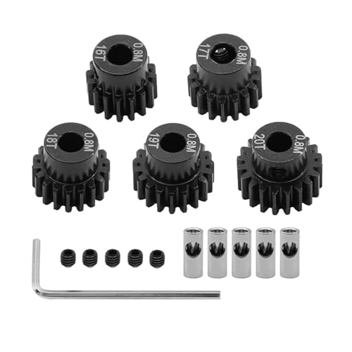 QOAKSDY RC Teile Kompatibel Mit Axial Für Capra F9 Für SCX10 III AR45P 1/10 RC Rigs Crawler Auto Upgrade Teile 16T + 17T + 18T + 19T + 20T 0,8 M Motor Getriebe Set von QOAKSDY
