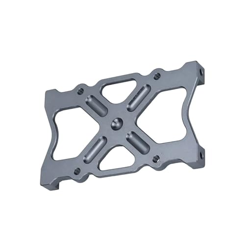 QOAKSDY RC Teile Kompatibel Mit Axial Für SCX10 1/10 Fernbedienung Auto Zubehör Ersatzteile Aluminium Batterie Platte Halter Montage Rahmen Halterung(Gray) von QOAKSDY