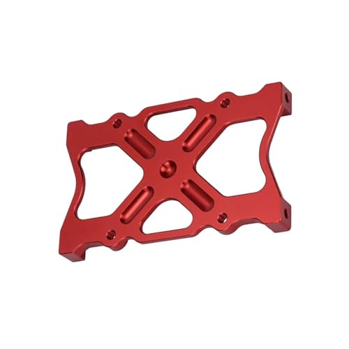 QOAKSDY RC Teile Kompatibel Mit Axial Für SCX10 1/10 Fernbedienung Auto Zubehör Ersatzteile Aluminium Batterie Platte Halter Montage Rahmen Halterung(Red) von QOAKSDY