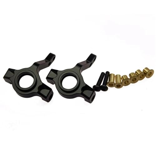 QOAKSDY RC Teile Kompatibel Mit Axial Für SCX10 1/10 RC Auto Upgrade Teile 1 Paar Aluminium Vorne Hinten Lenkblock Zubehör(Black) von QOAKSDY