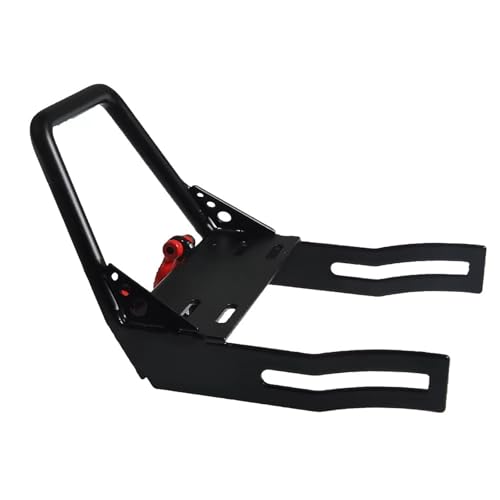 QOAKSDY RC Teile Kompatibel Mit Axial Für SCX10 1/10 RC Crawler Auto Für Modell-Upgrade-Teile, Metall-Frontstoßstange Mit Windenmontage-Schäkeln von QOAKSDY