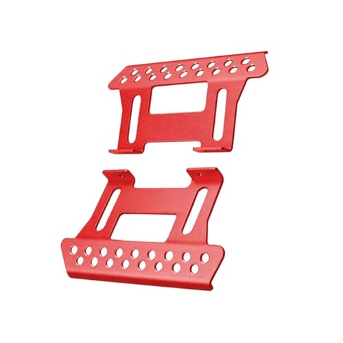 QOAKSDY RC Teile Kompatibel Mit Axial Für SCX10 1/10 RC Crawler Autoteile, 2-teiliges Metallseitenpedalplatten-Upgrade-Ersatzzubehör(Red) von QOAKSDY