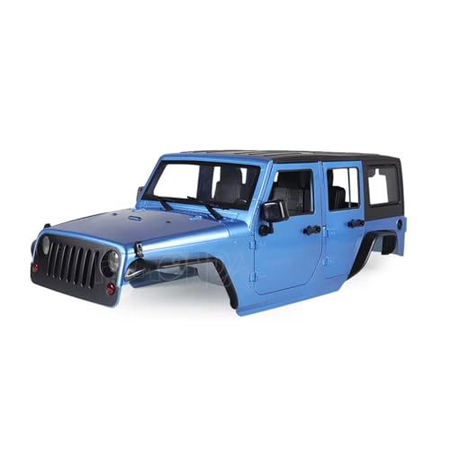 QOAKSDY RC Teile Kompatibel Mit Axial Für SCX10 90046 90047 Für RGT EX86100 Für Wrangler Für Rubicon Body Kit Hartplastik-Autogehäuse 1/10 RC Crawler Car(Blue) von QOAKSDY