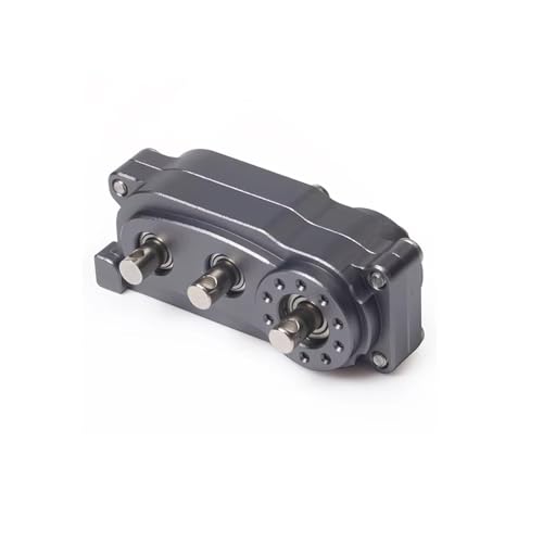 QOAKSDY RC Teile Kompatibel Mit Axial Für SCX10 Für Chassis-Präfix-Planetengetriebe, Metall-Verteilergetriebe Mit Rückwärtswelle, 1/10 RC Crawler(Gray) von QOAKSDY