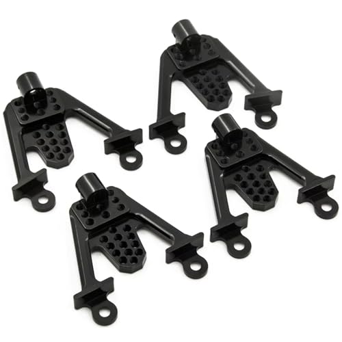 QOAKSDY RC Teile Kompatibel Mit Axial Für SCX10 Für Dingo Für Honcho 1/10 RC Crawler Autoteile Aluminiumlegierung Vorne Hinten Stoßdämpferhalterung Lift Shocks Dämpfer(Black) von QOAKSDY