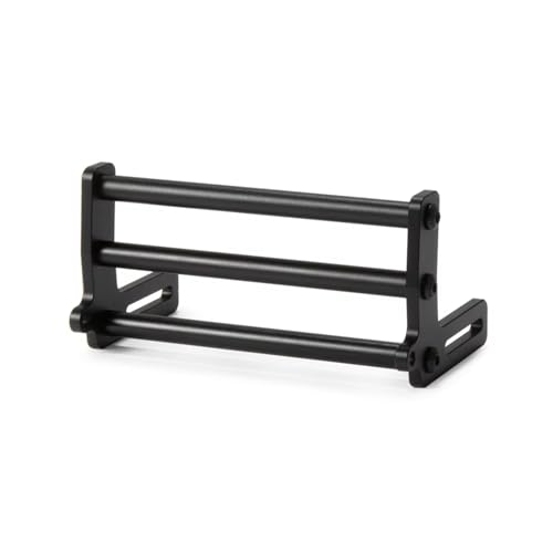 QOAKSDY RC Teile Kompatibel Mit Axial Für SCX10 Für TRX4 Für LCG Für Chassis FJ40 Für Dodge Für Power Body Aluminium Bull Bars 1/10 RC Crawler Frontstoßstange(Black) von QOAKSDY