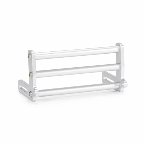 QOAKSDY RC Teile Kompatibel Mit Axial Für SCX10 Für TRX4 Für LCG Für Chassis FJ40 Für Dodge Für Power Body Aluminium Bull Bars 1/10 RC Crawler Frontstoßstange(Silver) von QOAKSDY