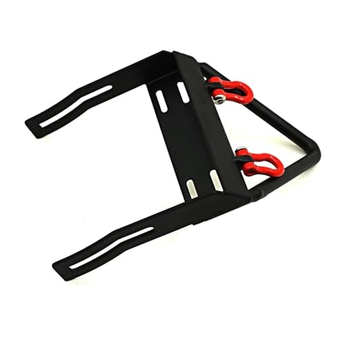 QOAKSDY RC Teile Kompatibel Mit Axial Für SCX10 Für Wrangler 90047 1/10 RC Crawler Auto Für Modell-Upgrade-Teile Metall-Frontstoßstange Mit Schäkeln von QOAKSDY