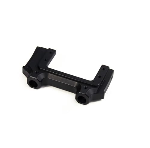 QOAKSDY RC Teile Kompatibel Mit Axial Für SCX10 Für Wrangler Für SCX10II 90046 90047 1/10 RC Crawler Autoteile Aluminium Frontstoßstange Servohalterung(Black) von QOAKSDY