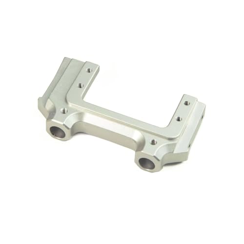 QOAKSDY RC Teile Kompatibel Mit Axial Für SCX10 Für Wrangler Für SCX10II 90046 90047 1/10 RC Crawler Autoteile Aluminium Frontstoßstange Servohalterung(Silver) von QOAKSDY