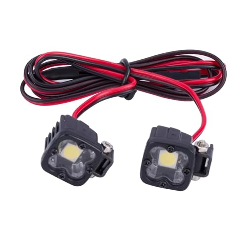 QOAKSDY RC Teile Kompatibel Mit Axial Für SCX10 III CJ7 Für Wraith Für Capra VS4-10 DIY Teile 2 Stück RC Auto Helle Lichter Scheinwerfer 1/8 1/10 RC Crawler Auto von QOAKSDY