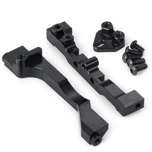 QOAKSDY RC Teile Kompatibel Mit Axial Für SCX10 III Für Gladiator Für Base Für Camp AXI03027 1/10 RC Auto Upgrade Teile Aluminium Legierung Servo Halterungen(Black) von QOAKSDY