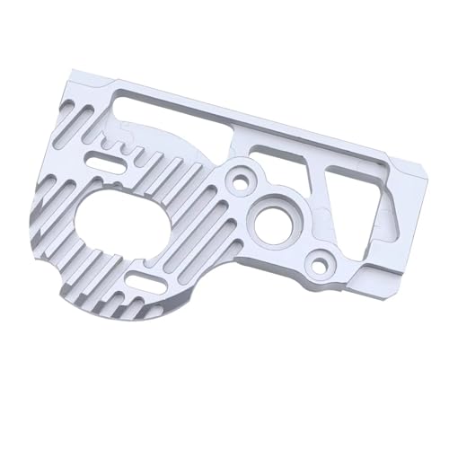 QOAKSDY RC Teile Kompatibel Mit Axial Für SCX10 PRO Wärmeableitung Upgrade Teile Aluminiumlegierung Motorhalterung Für 1/10 RC Crawler Zubehör(Silver) von QOAKSDY