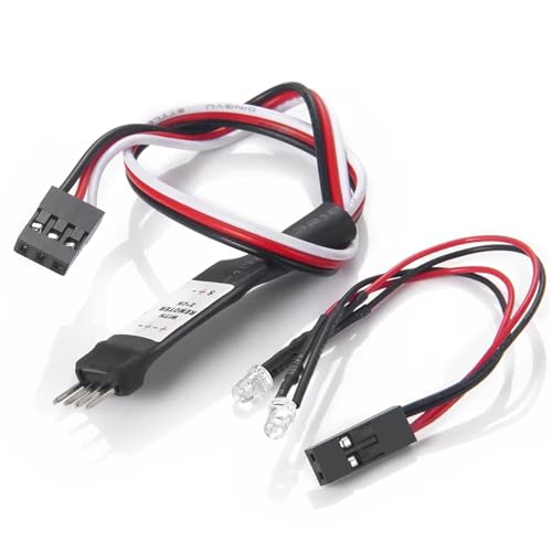 QOAKSDY RC Teile Kompatibel Mit Axial Für SCX24 Für Bronco Für Gladiator Für Wrangler Für Deadbolt 1/24 RC Auto Front Lichter Lampe Scheinwerfer Mit Steuerung von QOAKSDY