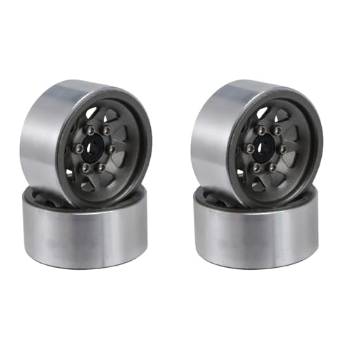 QOAKSDY RC Teile Kompatibel Mit Axial Für SCX24 Für Deadbolt C10 Für Gladiator Für Bronco Steel 1.0 Beadlock Felge Radnabe 1/24 RC Crawler Auto von QOAKSDY