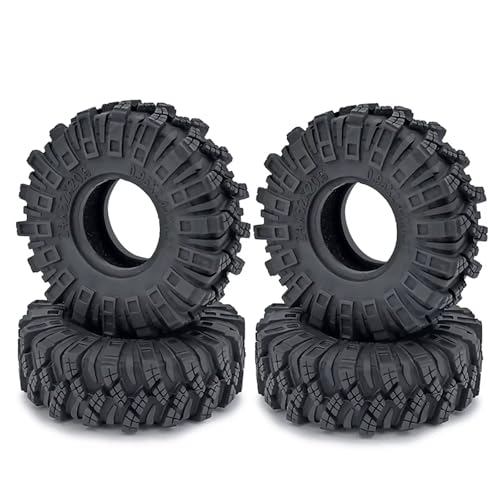 QOAKSDY RC Teile Kompatibel Mit Axial Für SCX24 Für Gladiator Für Bronco 1/24 RC Crawler Autoteile 62mm 1,0 Zoll Radreifen Gummireifen von QOAKSDY