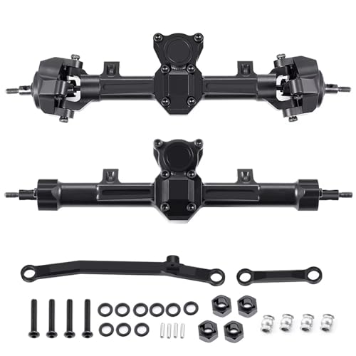 QOAKSDY RC Teile Kompatibel Mit Axial Für SCX24 Upgrade-Teile Aus Aluminiumlegierung Vorne Und Hinten Achsen 1/24 RC Micro Crawler Car(Rear and Front) von QOAKSDY