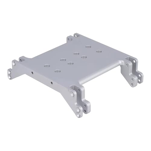 QOAKSDY RC Teile Kompatibel Mit Axial Für Wraith RR10 90018 1/10 RC Crawler Car Upgrade-Teile Für Chassis Getriebe Skid Plate Doppelte Montagelöcher(Silver) von QOAKSDY